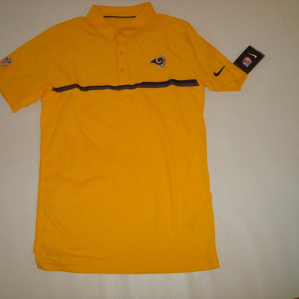 LOS ANGELES RAMS NIKE DRI FIT sz small POLO shirt